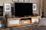 "TV834128-Wotan Oak" Baxton Studio Gerhardine Modern and Contemporary Oak Brown Finished Wood 1-Drawer TV Stand