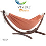 "C8SPSN-CO" Sunbrella Hammock with Solid Pine Stand (8ft) - Coral