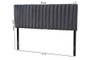 "Emile-Grey Velvet-HB-Full" Baxton Studio Emile Modern and Contemporary Grey Velvet Fabric Upholstered and Dark Brown Finished Wood Full Size Headboard