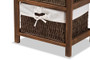 "FZC180834-Wooden-NS" Baxton Studio Cade Mid-Century Modern Transitional Walnut Brown Finished Wood and 1-Drawer Nightstand