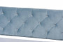 "Cora-Light Blue Velvet-Daybed-Full" Baxton Studio Cora Modern and Contemporary Light Blue Velvet Fabric Upholstered and Dark Brown Finished Wood Full Size Daybed