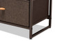 "5L-608-5DW-Cabinet" Baxton Studio Volkan Modern Multi-Colored Fabric Upholstered and Black Metak 5-Drawer Storage Cabinet