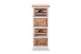 "7692-White 4DW" Baxton Studio Palta Modern and Contemporary Two-Tone White and Oak Brown Finished Wood 4-Drawer Storage Unit