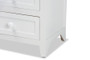 "FZCB190808-White Wooden-2DW-NS" Baxton Studio Karsen Modern and Contemporary White Finished Wood 2-Drawer Nightstand