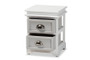 "FM18216-NS" Baxton Studio Cachet Modern and Contemporary Two-Tone Grey and White Finished Wood 2-Drawer Nightstand