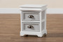 "FM18216-NS" Baxton Studio Cachet Modern and Contemporary Two-Tone Grey and White Finished Wood 2-Drawer Nightstand