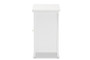 "FMA-0176-Wooden 2 Drawer-NS" Baxton Studio Sariah Mid-Century Modern White Finished Wood and Rattan 2-Door Nightstand