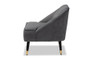 "HH-022-Velvet Grey-Chair" Baxton Studio Ellard Modern and Contemporary Grey Velvet Fabric Upholstered and Two-Tone Dark Brown and Gold Finished Wood Accent Chair