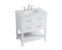 30 Inch Single Bathroom Vanity In White "VF19030WH"