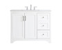 42 Inch Single Bathroom Vanity In White "VF17042WH"