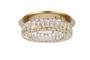 Monroe Led Light Gold Flush Mount Clear Royal Cut Crystal "3503F18G"