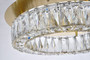 Monroe Led Light Gold Flush Mount Clear Royal Cut Crystal "3503F18G"