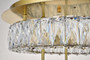 Monroe Led Light Gold Flush Mount Clear Royal Cut Crystal "3503F18L2G"