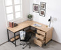 Emerson Corner Industrial Desk In Mango Wood "DF11001MW"