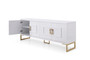 "VGVCG9111-WHT-BUF" VIG Modrest Leah - Contemporary White High Gloss & Champagne Gold Buffet