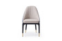 "VGVCB1869-BLU-DC" VIG Modrest Marco - Modern Glam Beige & Blue Dining Chair