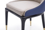 "VGVCB1869-BLU-DC" VIG Modrest Marco - Modern Glam Beige & Blue Dining Chair