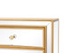 Nightstand 2 Drawers 2 Doors 38In. W X 12In. D X 32In. H In Gold "MF72002G"