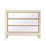 Chest 3 Drawers 40In. W X 16In. D X 32In. H In Gold "MF72019G"