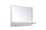 Entryway Mirror With Shelf 28 Inch X 21 Inch In White "MR502821WH"