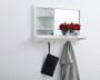 Entryway Mirror With Shelf 34 Inch X 21 Inch In White "MR503421WH"