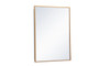 Metal Mirror Medicine Cabinet 20 Inch X 28 Inch In Brass "MR572028BRS"