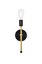 Keely 1 Light Black And Brass Wall Sconce "LD2356BKR"