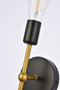 Keely 1 Light Black And Brass Wall Sconce "LD2356BKR"