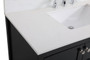 42 Inch Single Bathroom Vanity In Black With Backsplash "VF16442BK-BS"