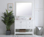 42 Inch Single Bathroom Vanity In White With Backsplash "VF16442WH-BS"