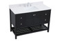 48 Inch Single Bathroom Vanity In Black With Backsplash "VF16448BK-BS"