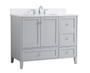 42 Inch Single Bathroom Vanity In Grey With Backsplash "VF18042GR-BS"