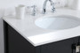 42 Inch Single Bathroom Vanity In Black With Backsplash "VF18842BK-BS"