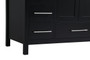 48 Inch Single Bathroom Vanity In Black With Backsplash "VF18848BK-BS"