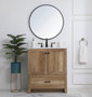 30 Inch Single Bathroom Vanity In Natural Oak With Backsplash "VF2830NT-BS"
