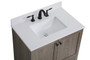30 Inch Single Bathroom Vanity In Weathered Oak With Backsplash "VF2830WO-BS"