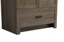 30 Inch Single Bathroom Vanity In Weathered Oak With Backsplash "VF2830WO-BS"