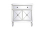 32 Inch Mirrored Cabinet In Antique White "MF6-1002AW"