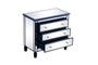 33 Inch Mirrored 3 Drawer Chest In Blue "MF6-1019BL"