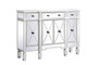 48 Inch Mirrored Credenza In Antique White "MF6-1111AW"
