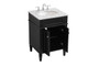 24 Inch Single Bathroom Vanity In Black "VF12524BK"