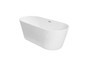 65 Inch Soaking Roll Top Bathtub In Glossy White "BT10665GW"