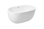 54 Inch Soaking Roll Top Bathtub In Glossy White "BT10754GW"