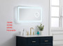 Lux 20In X 36In Hardwired Led Mirror With Magnifier And Color Changing Temperature 3000K/4200K/6000K "MRE52036"