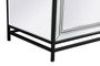James 72 In. Mirrored Tv Stand In Black "MF70172BK"
