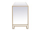 Reflexion 72 In. Mirrored Tv Stand With Crystal Fireplace In Gold "MF70172G-F2"
