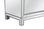 Reflexion 72 In. Mirrored Tv Stand In Antique Silver "MF70172S"