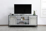 James 60 In. Mirrored Tv Stand In Black "MF701BK"