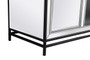 James 60 In. Mirrored Tv Stand In Black "MF701BK"