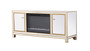Reflexion 60 In. Mirrored Tv Stand With Crystal Fireplace In Gold "MF701G-F2"